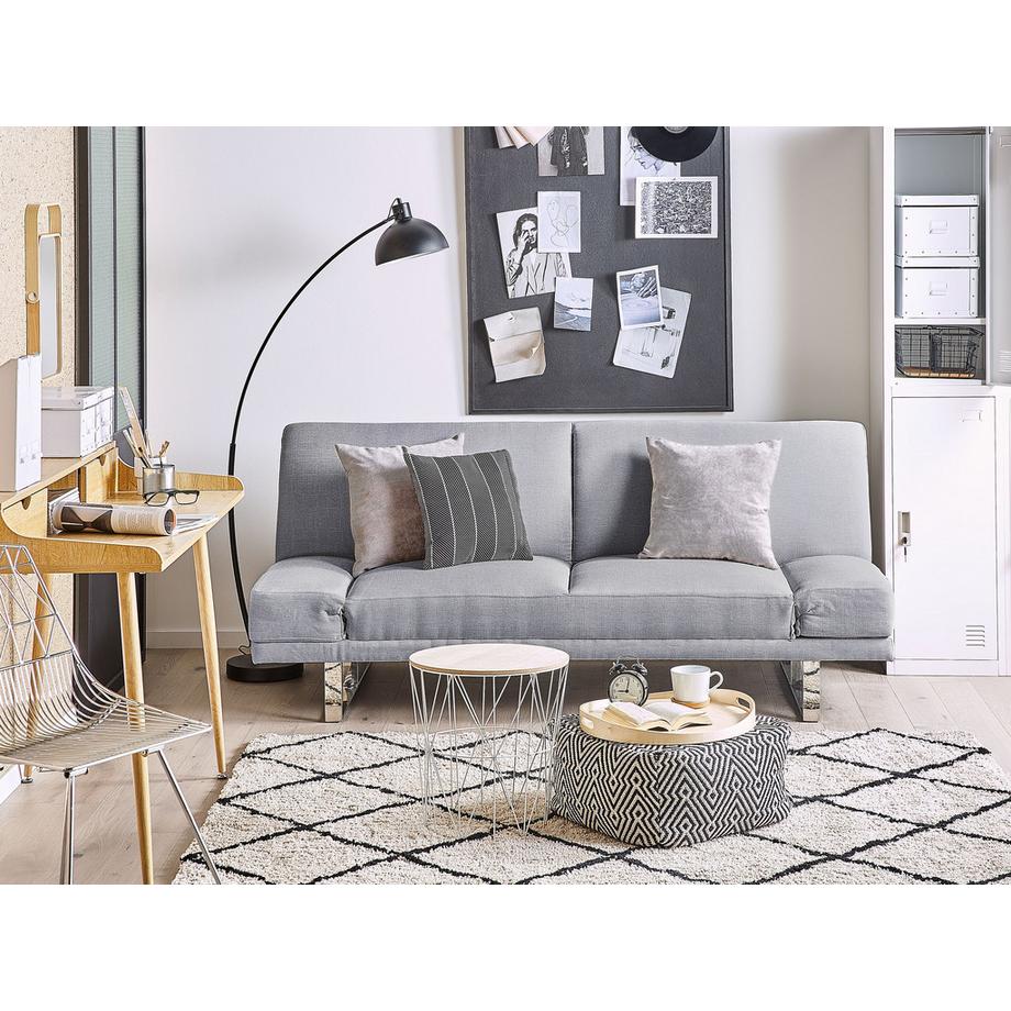 Beliani Schlafsofa aus Stoff Skandinavisch YORK  