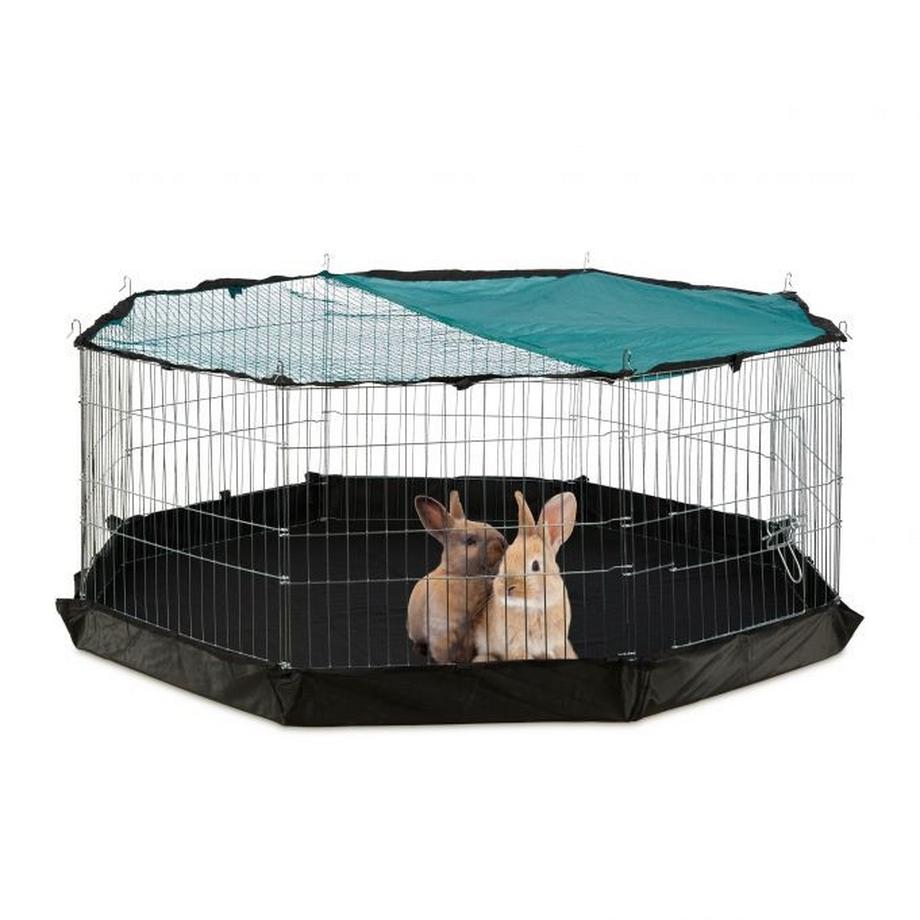 B2X  Kleintiergehege mit Schutznetz und Boden 