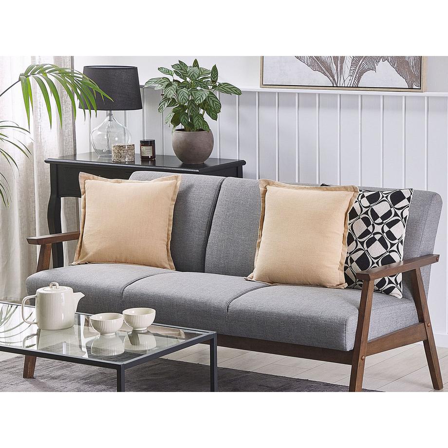 Beliani Dekokissen 2er Set aus Polyester Klassisch GUZMANIA  