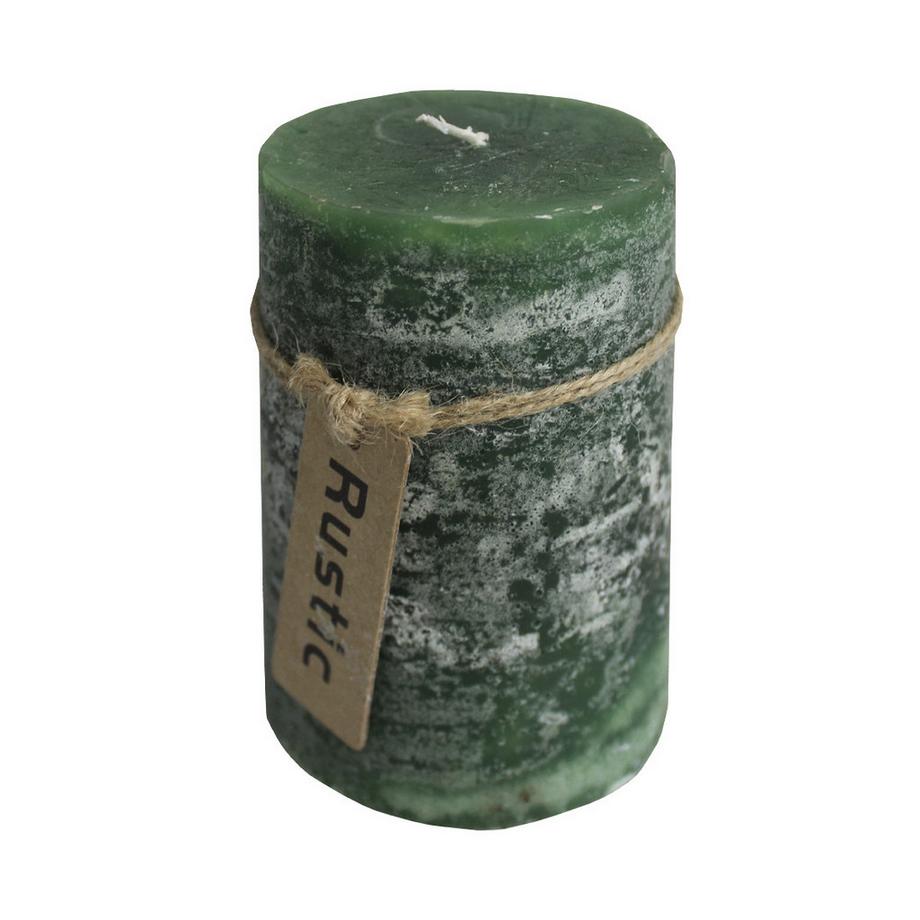 FS-STAR  Bougie Rustic 7 x 10 cm vert 