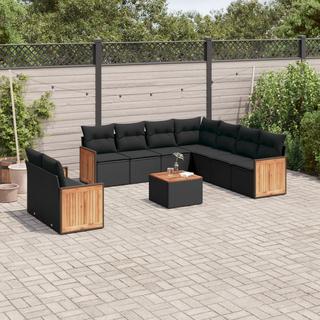 VidaXL set divano da giardino Polirattan  