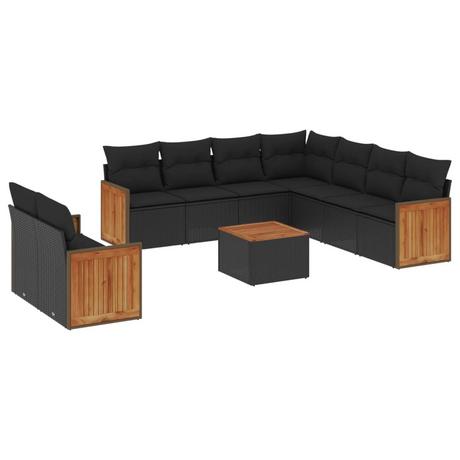 VidaXL set divano da giardino Polirattan  