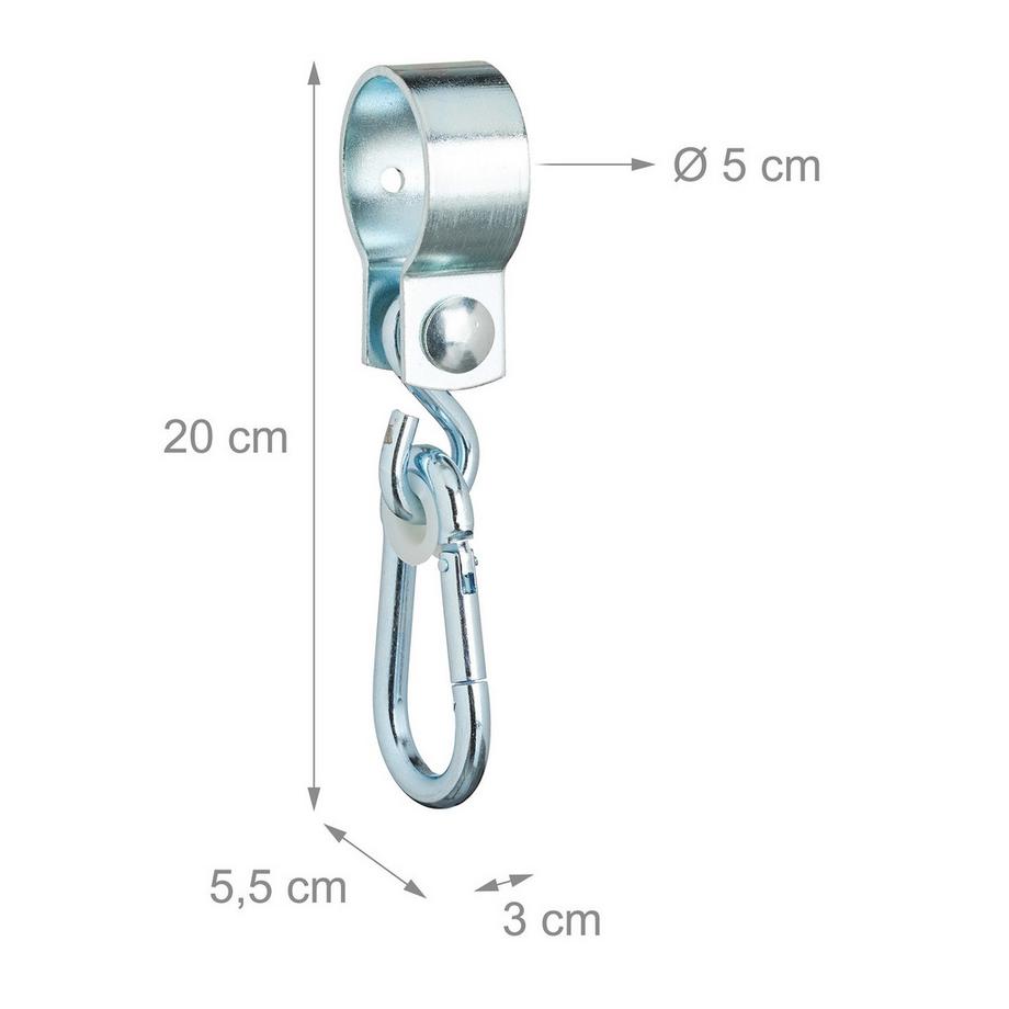 B2X  2er-Set Wirbelhaken mit Karabiner 