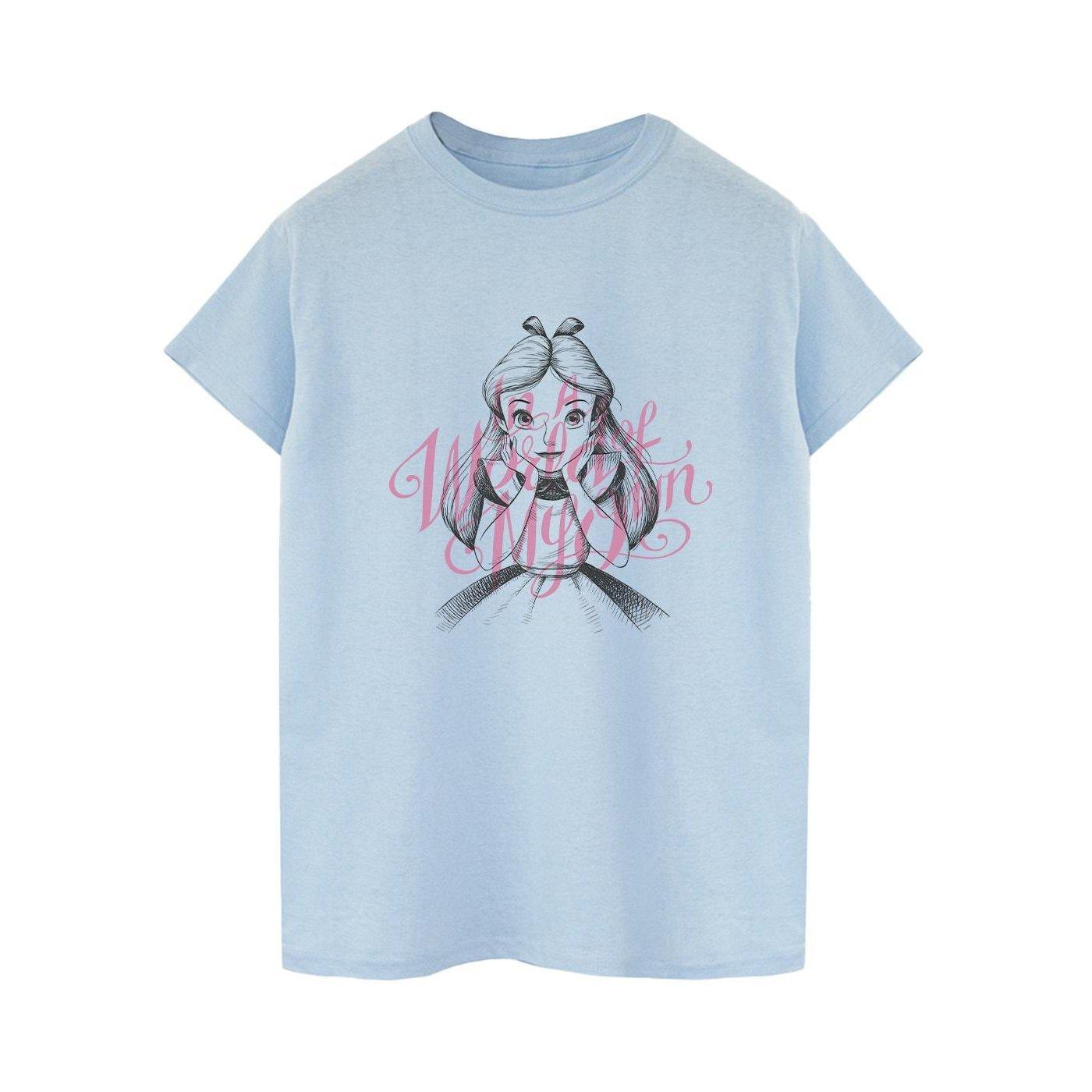 Image of Alice In Wonderland In A World Of My Own Tshirt Herren Blau L