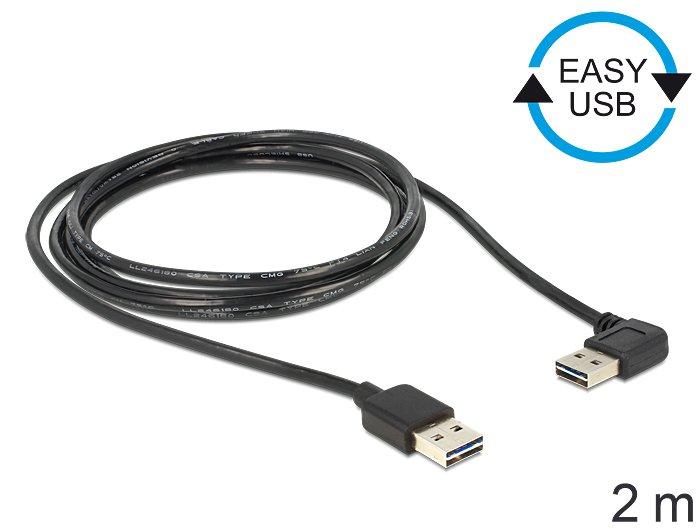 DeLock  85557 câble USB 2 m USB 2.0 USB A Noir 