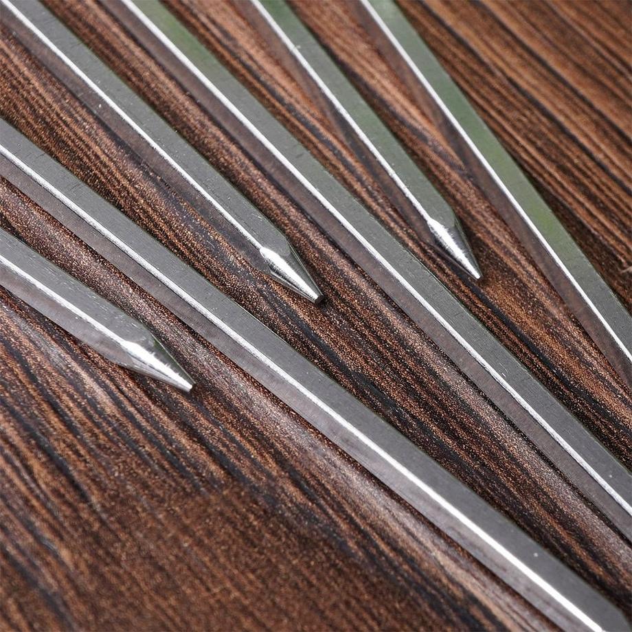 Orion  Sechs Edelstahlspieße für Gemüse und Fleisch, perfekt für den Grill 