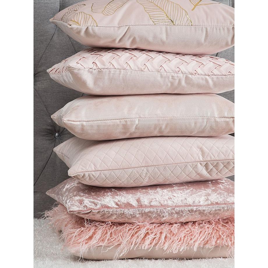 Beliani Kissen 2er Set aus Samtstoff Modern PASQUE  