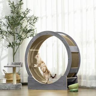 Northio  Draisienne Cat pour chats 91 cm avec frein, planche à gratter, roue pour chat pour un exercice sain, détente, gris 