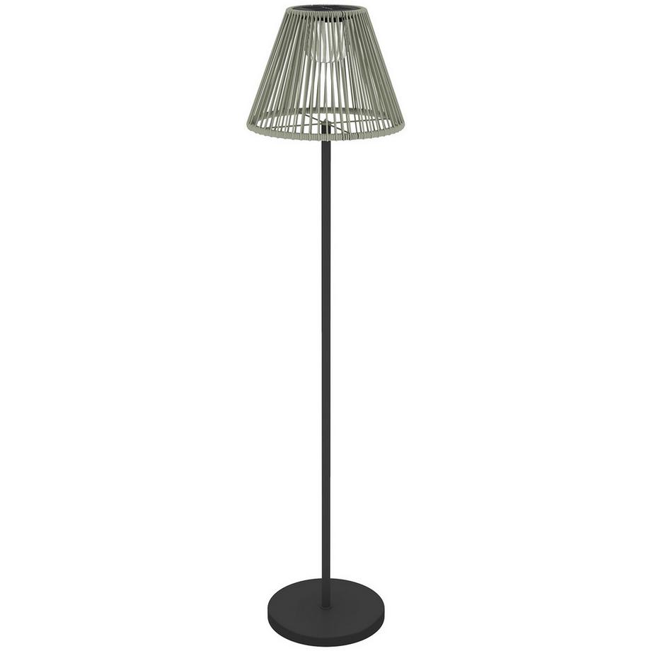 Lampadaire solaire lampes solaires en rotin avec capteur de lumière 25 LED automatiquement lumière solaire de style bohème IP44 lampe solaire étanche lampe d'extérieur pour jardin balcon pelouse extérieure Ø33x135 cm Aosom