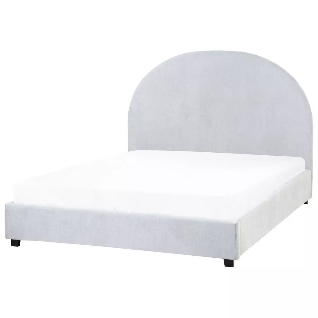 Beliani - Wasserbett aus Stoff  VAUCLUSE, Hellblau
