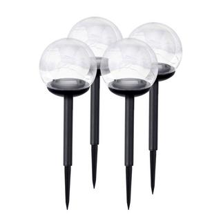 B2X Solarlampe, transparente Kugel, 4 Stk. Ilumen LS-103  