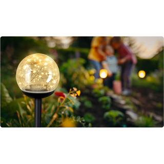 B2X Solarlampe, transparente Kugel, 4 Stk. Ilumen LS-103  