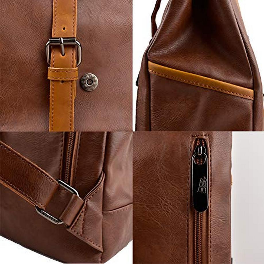 Only-bags.store Vintage Retro Laptop Wanderrucksack Schultertasche  