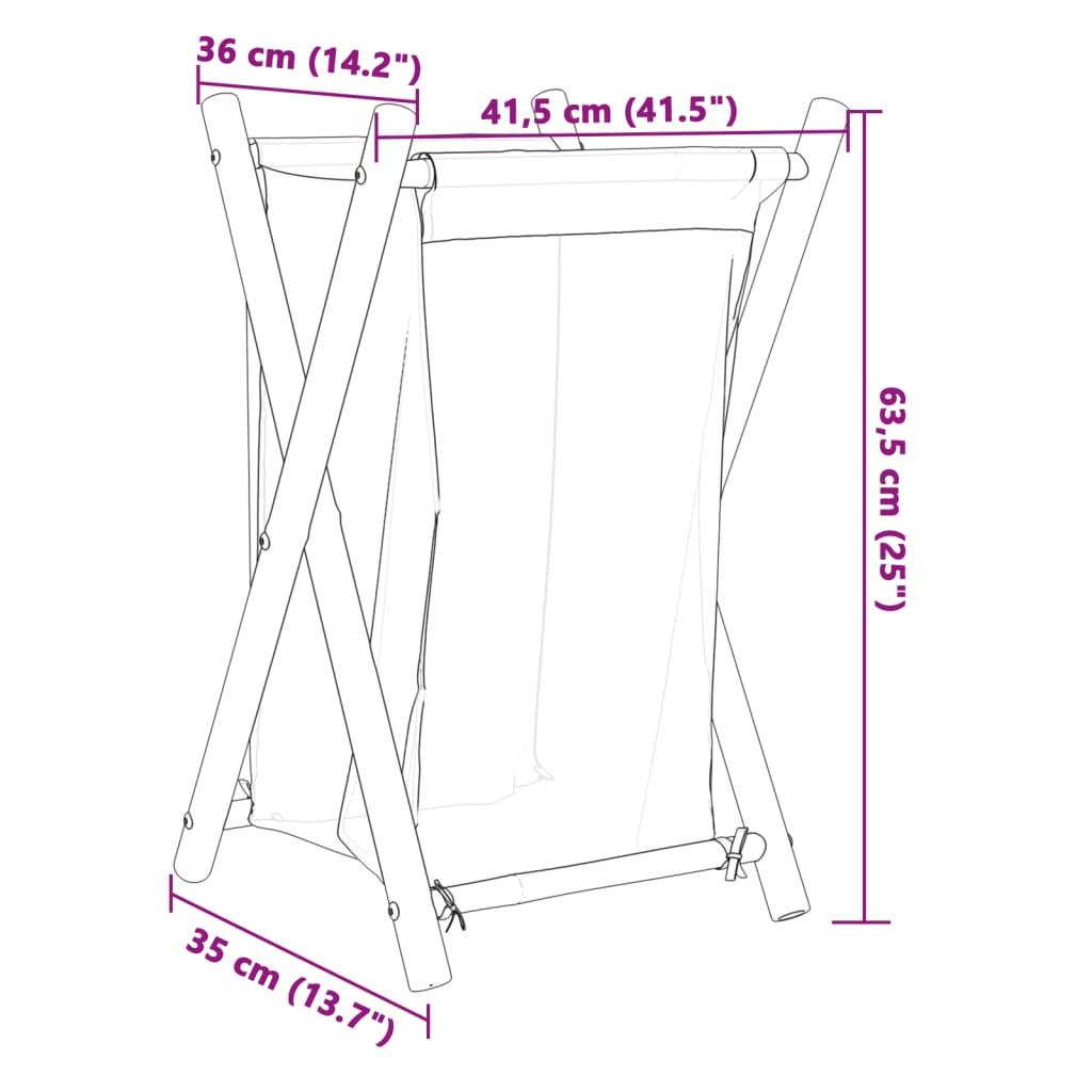 VidaXL  Panier à linge bambou 