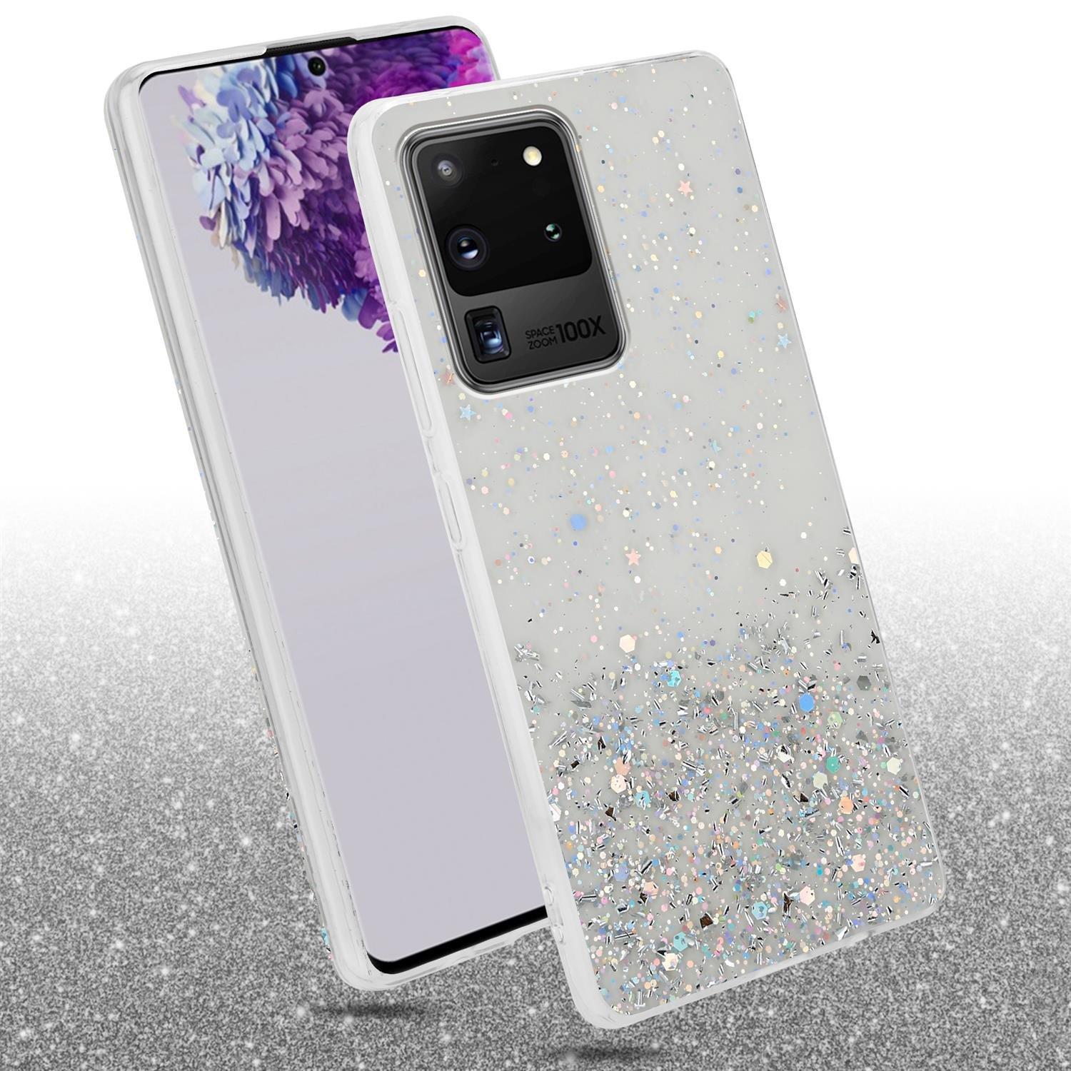 Cadorabo  Hülle für Samsung Galaxy S20 ULTRA TPU Silikon mit funkelnden Glitter 