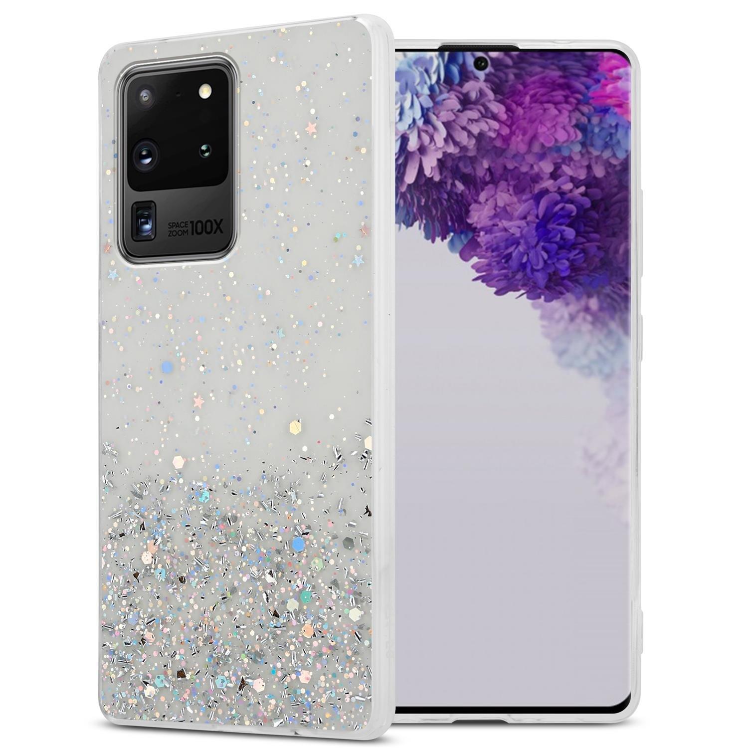 Cadorabo  Hülle für Samsung Galaxy S20 ULTRA TPU Silikon mit funkelnden Glitter 