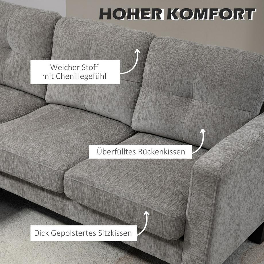HOMCOM Canapé d'angle  