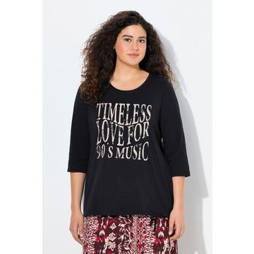 Shirt, Schriftmotiv, Rundhals, 3/4-Am, Saumband