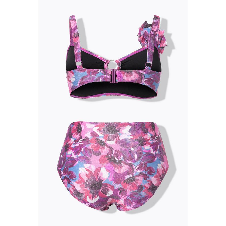 Ulla Popken Glitzer Softcup Bikini verstellbare Träger  