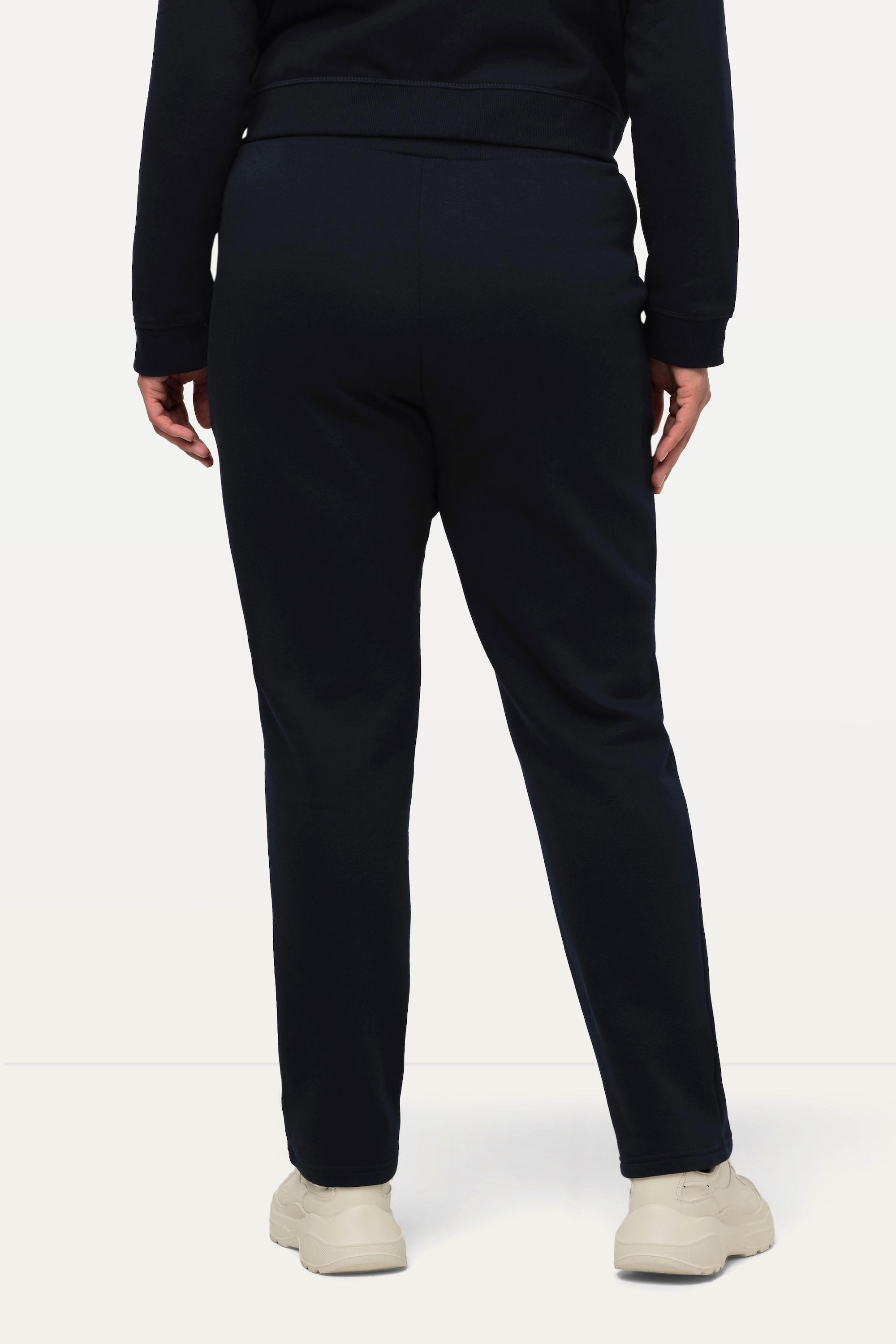 Ulla Popken  Pantalon en molleton. Intérieur doux et confortable. Taille élastique 