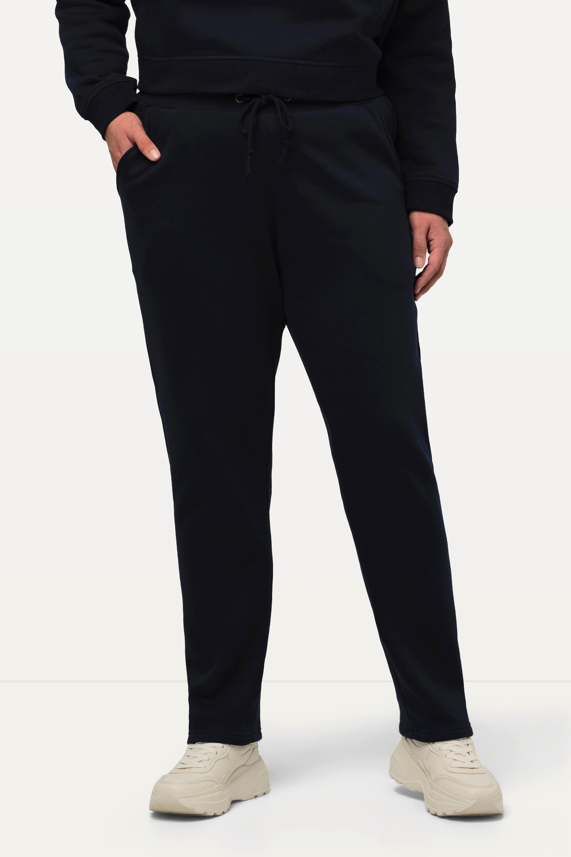 Ulla Popken  Pantalon en molleton. Intérieur doux et confortable. Taille élastique 