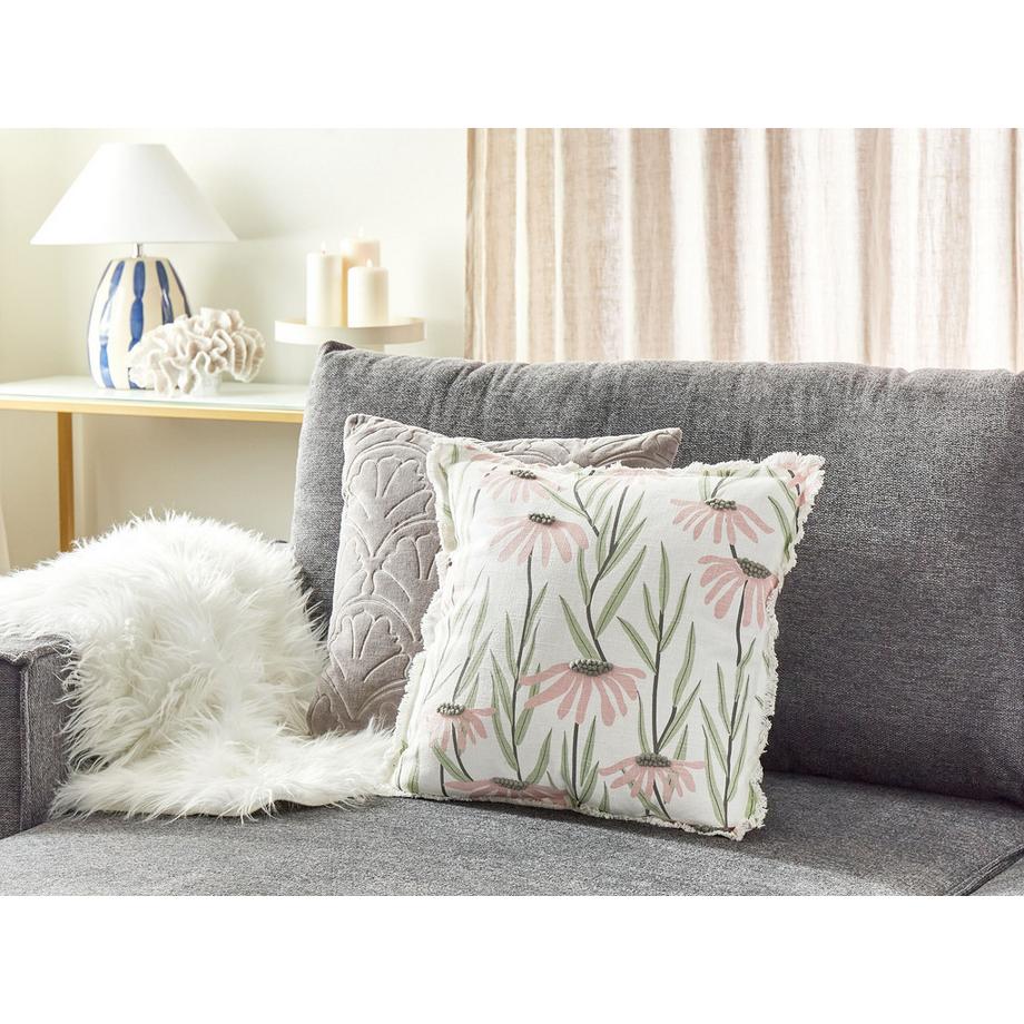 Beliani Dekokissen aus Baumwolle Klassisch GYNURA  