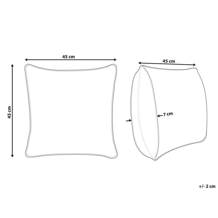 Beliani Dekokissen aus Baumwolle Klassisch GYNURA  