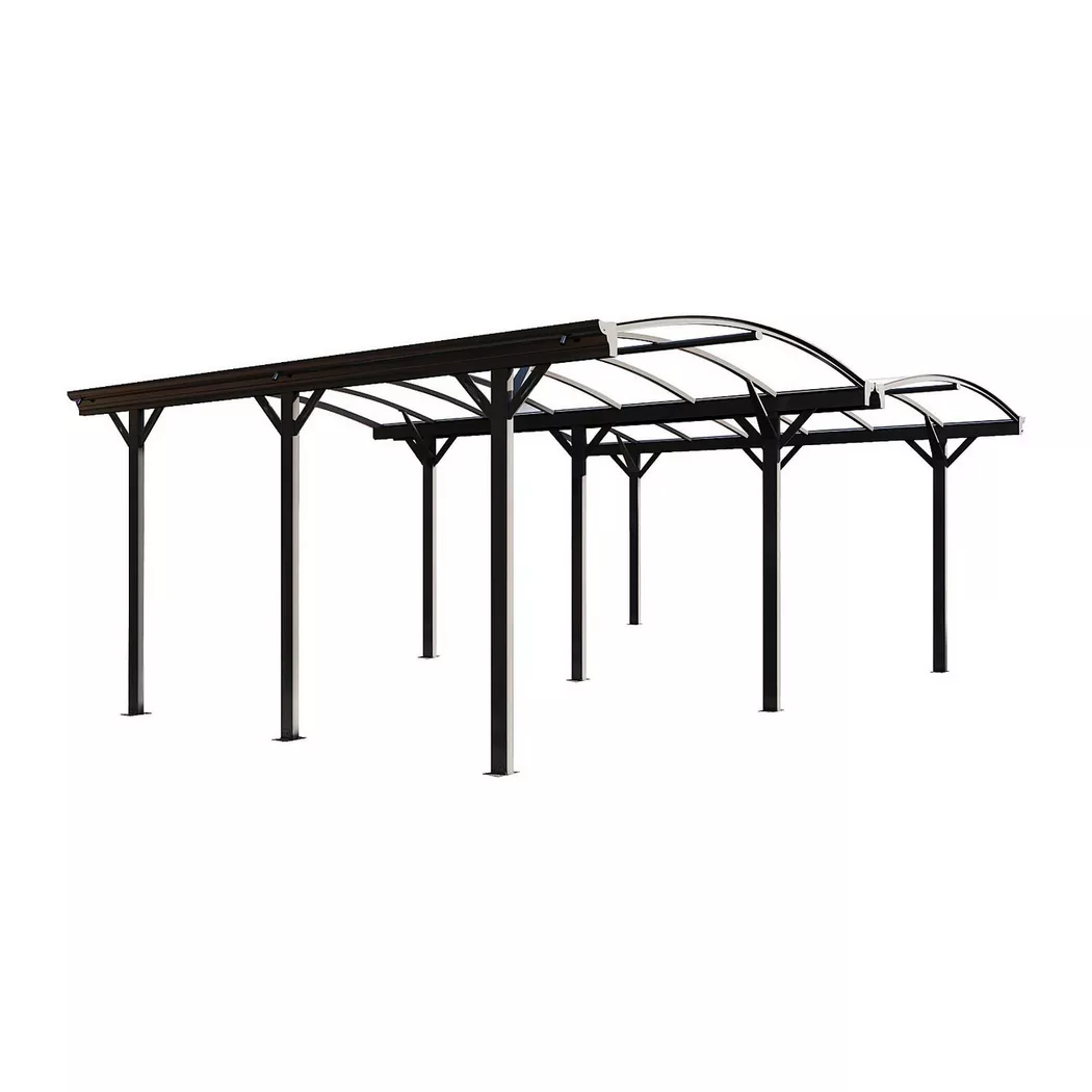 Vente-unique - Freistehendes Carport BARESA, One Size, Anthrazit
