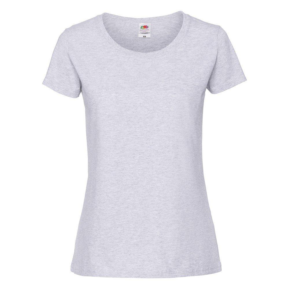 Image of Fruit Of The Tshirt, Enganliegend Damen Grau S