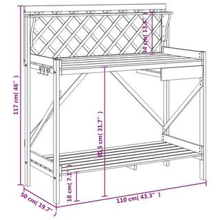 VidaXL panca porta vasi Legno  