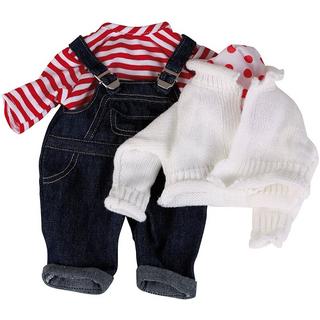 Götz  3401999 Babypuppen Latzhosen Set Matrose Puppenbekleidung Gr. M 4-teiliges Bekleidungsund Zubehörset für Babypuppen von 42 46 cm 