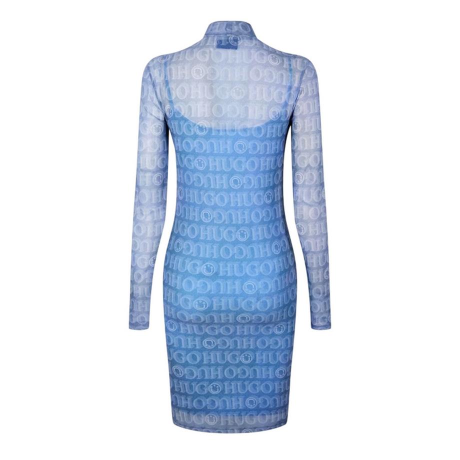 HUGO Robe Courte Motiftyle Logo Partout Noella  