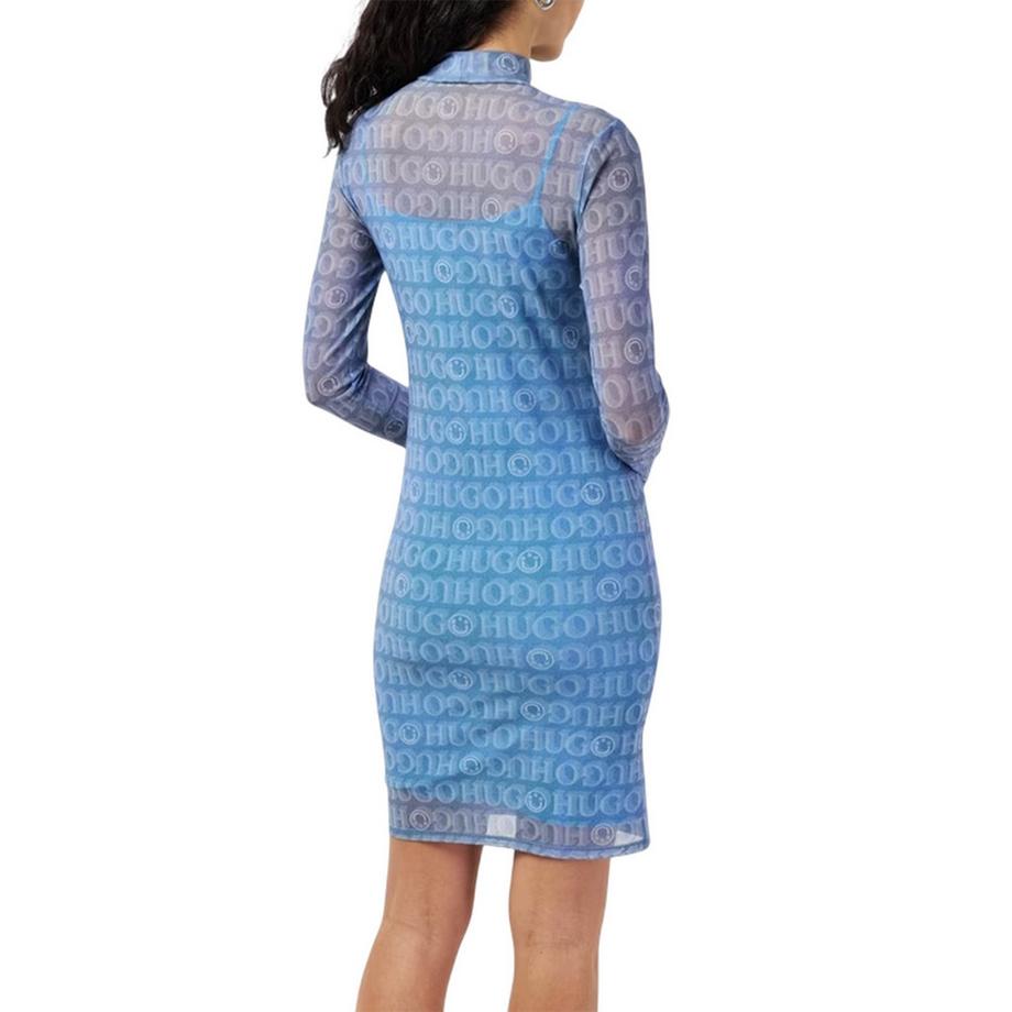 HUGO Robe Courte Motiftyle Logo Partout Noella  