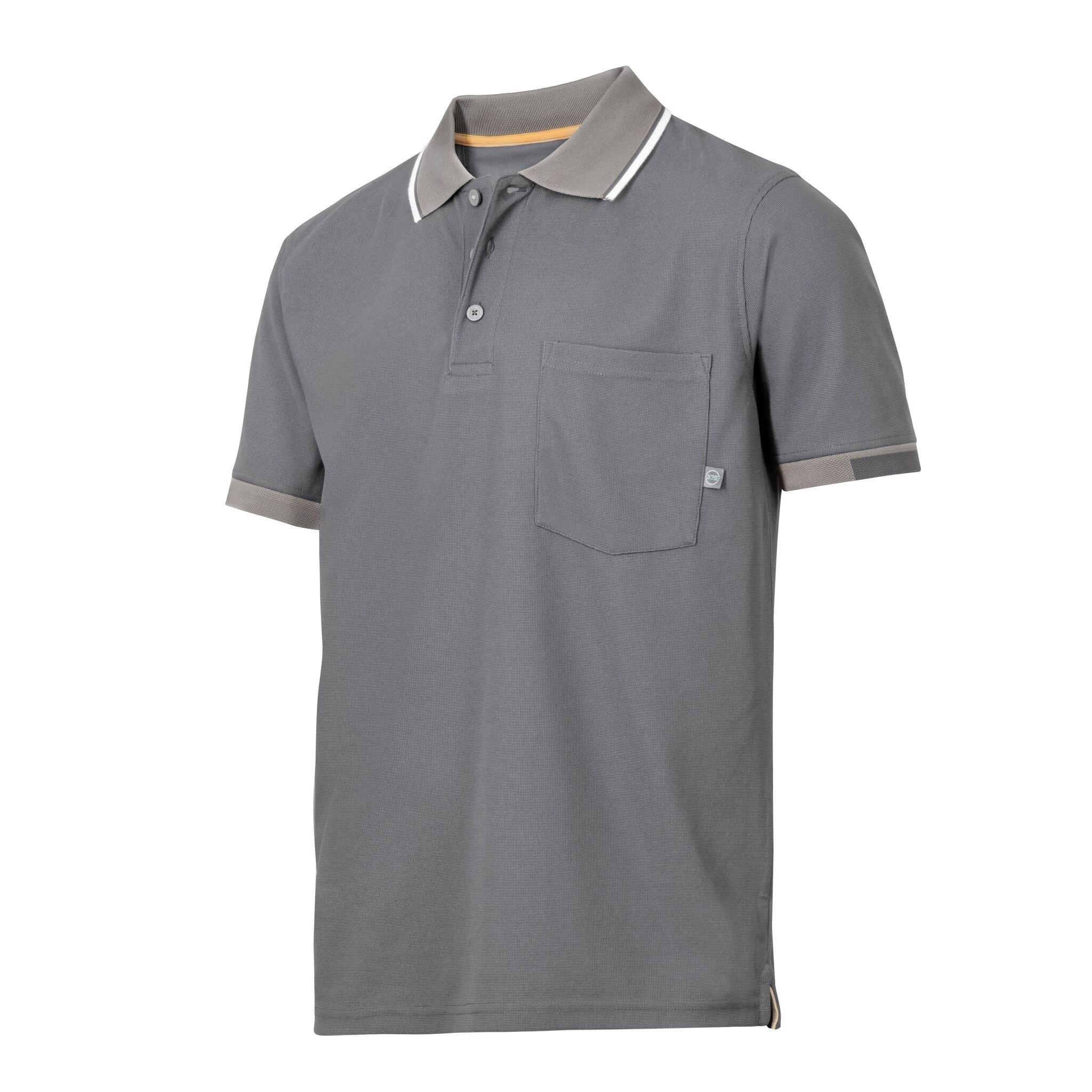 Image of Allroundwork Tech Poloshirt, Kurzärmlig Herren Grau M