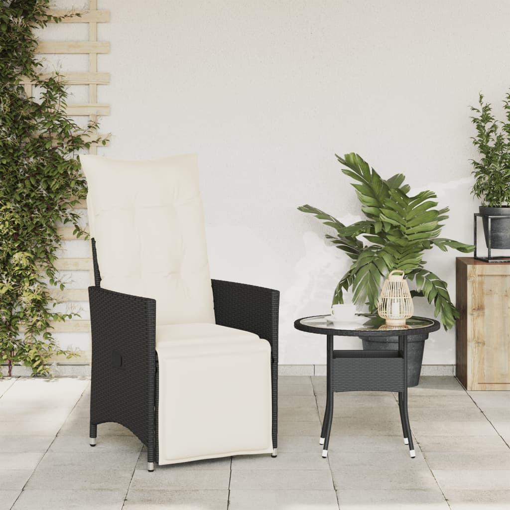 VidaXL Chaise de jardin inclinable rotin synthétique  