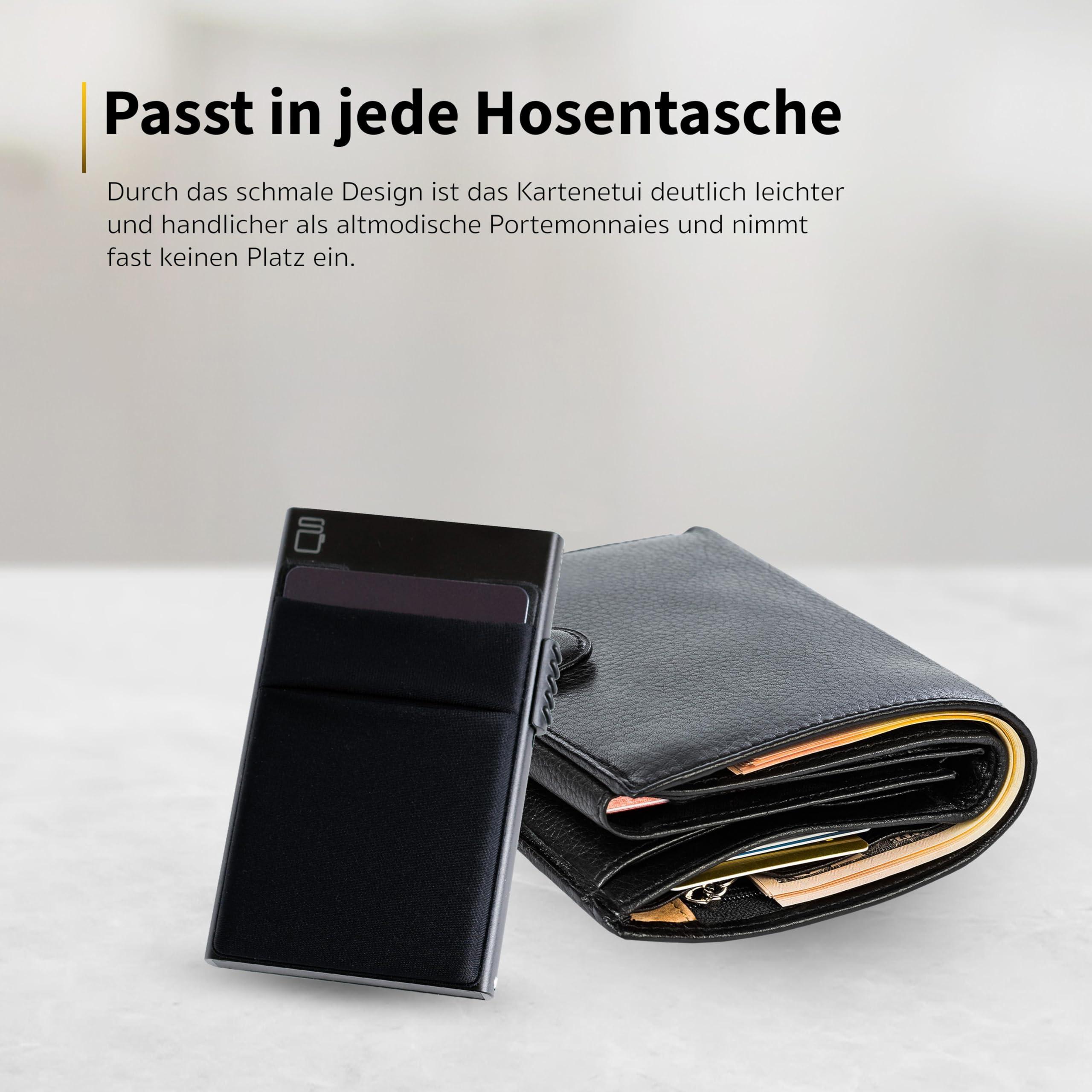 Only-bags.store Schlanker RFID Kreditkartenhalter mit Münzfach  
