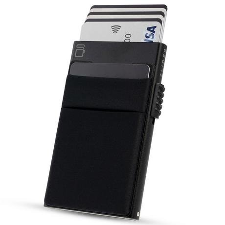 Only-bags.store Schlanker RFID Kreditkartenhalter mit Münzfach  