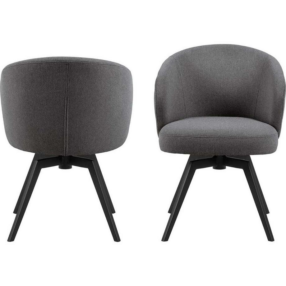 mutoni Chaise avec accoudoirs Walora gris (1 pièce)  