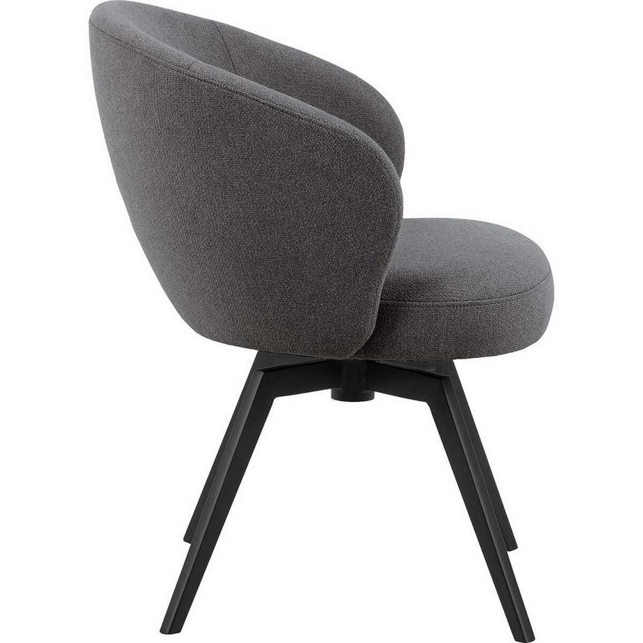 mutoni Chaise avec accoudoirs Walora gris (1 pièce)  