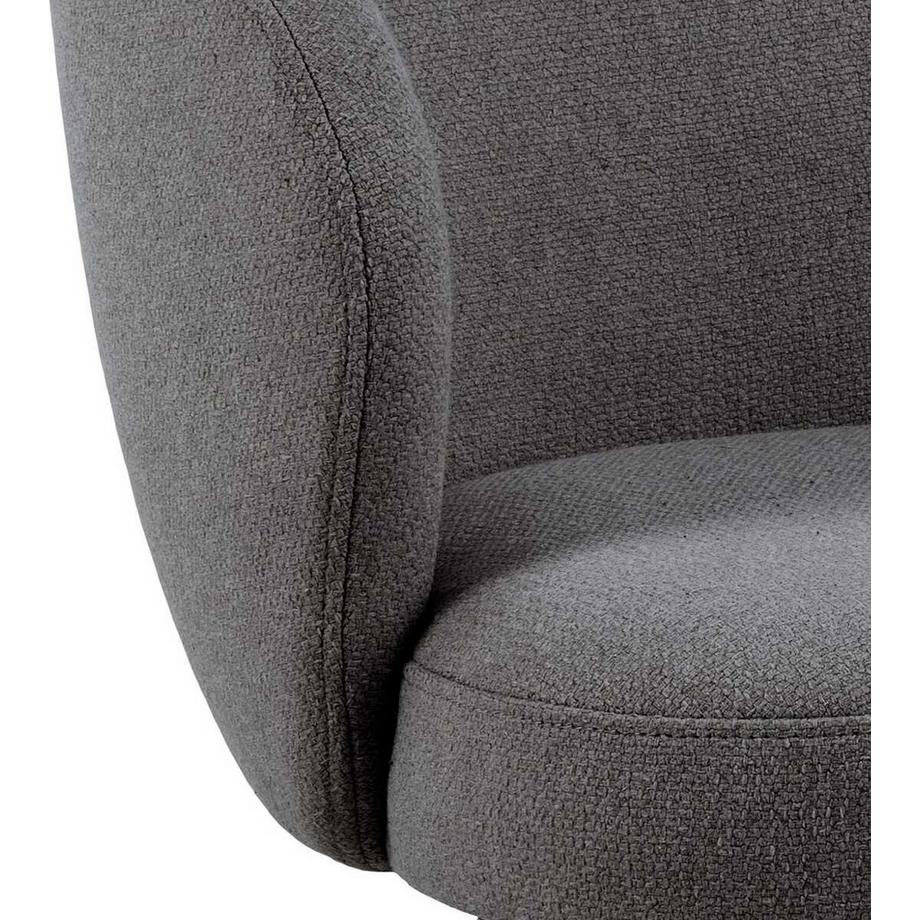 mutoni Chaise avec accoudoirs Walora gris (1 pièce)  