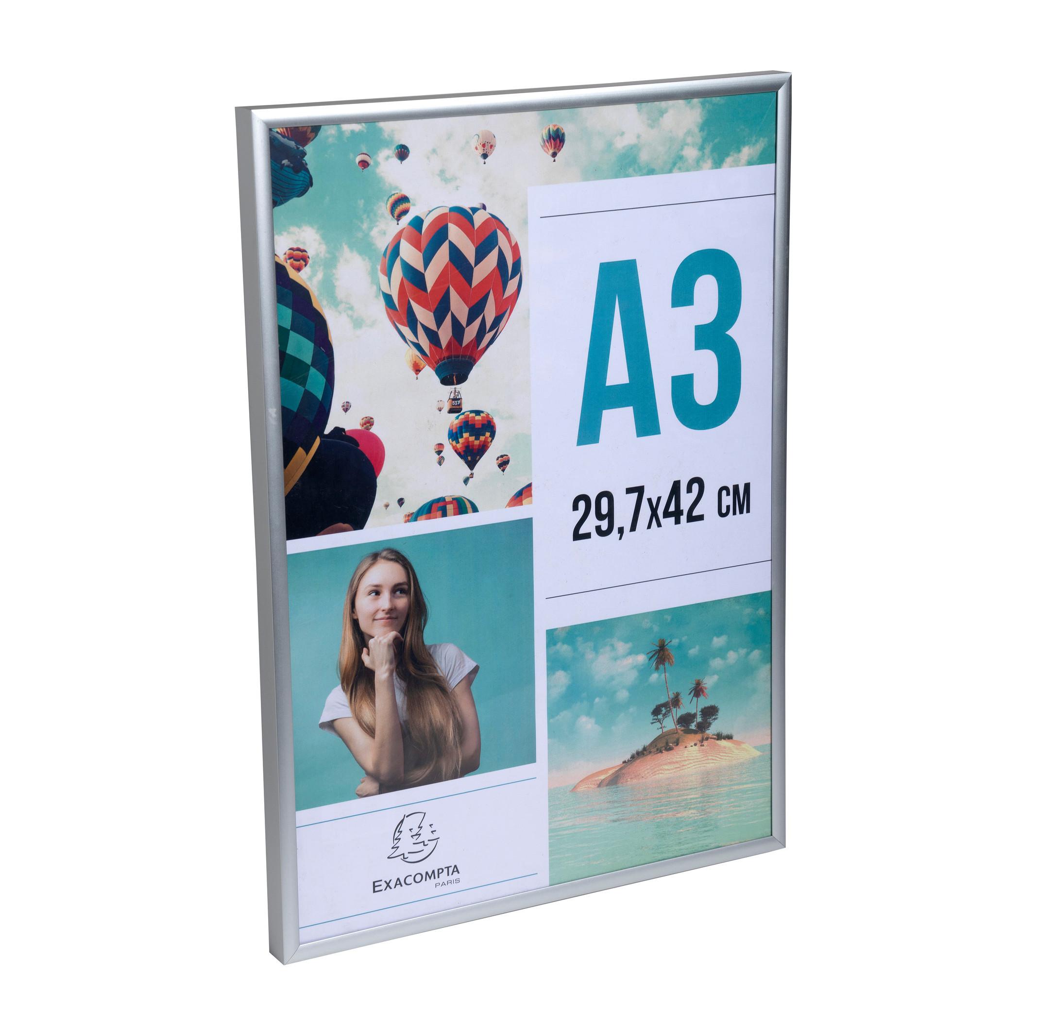 Exacompta Cadre photo mural aluminium A3 - x 12  