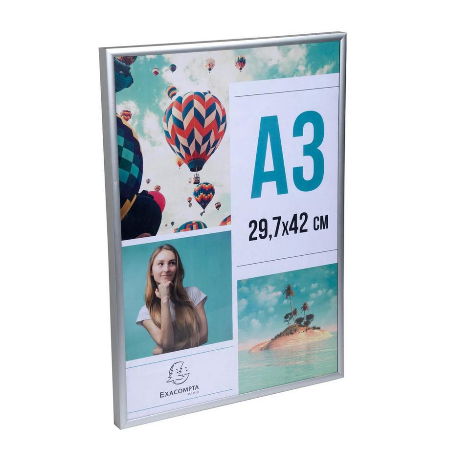 Exacompta Cadre photo mural aluminium A3 - x 12  