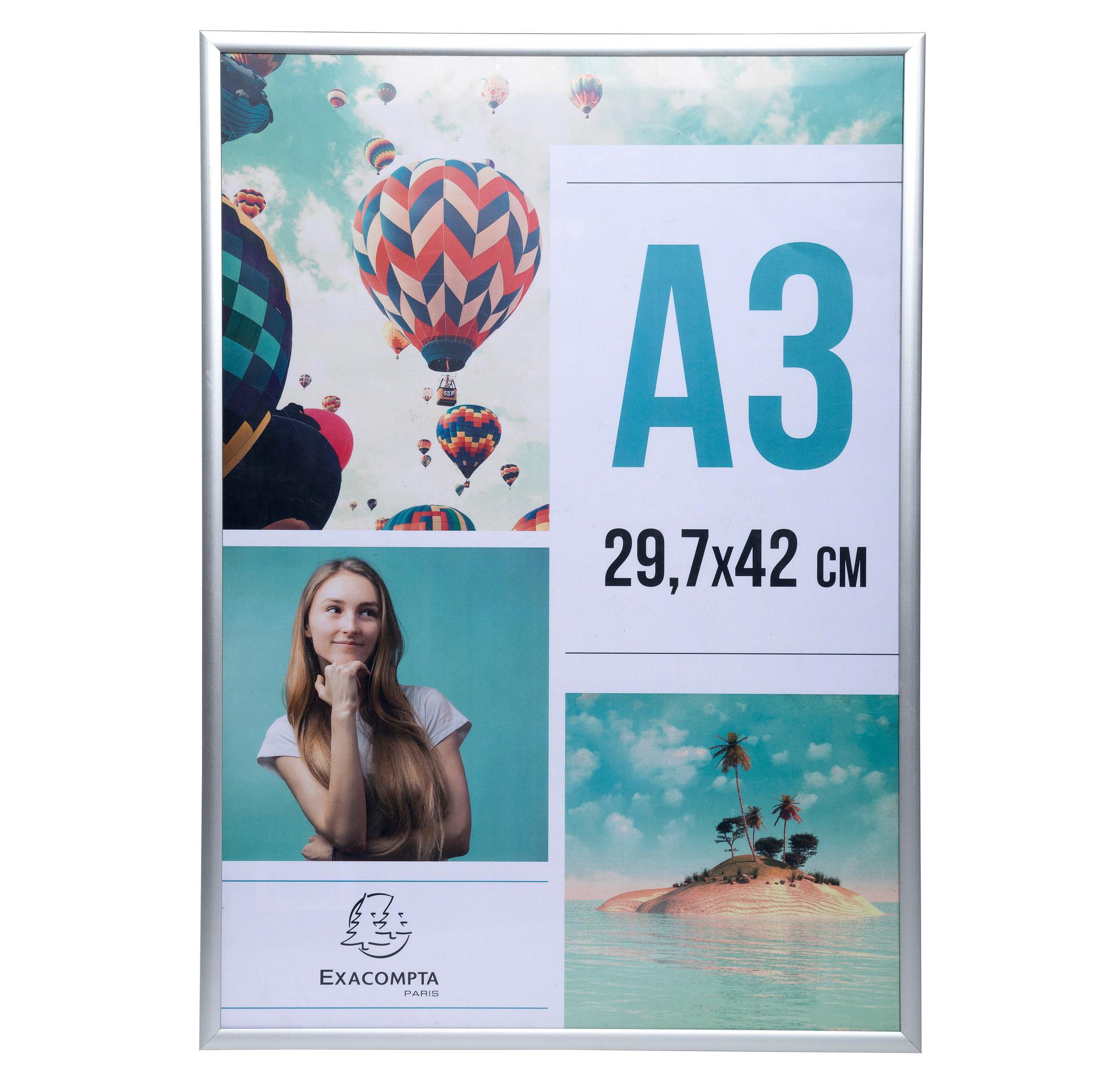 Exacompta Cadre photo mural aluminium A3 - x 12  