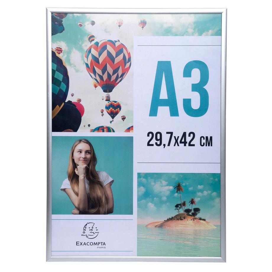 Exacompta Cadre photo mural aluminium A3 - x 12  