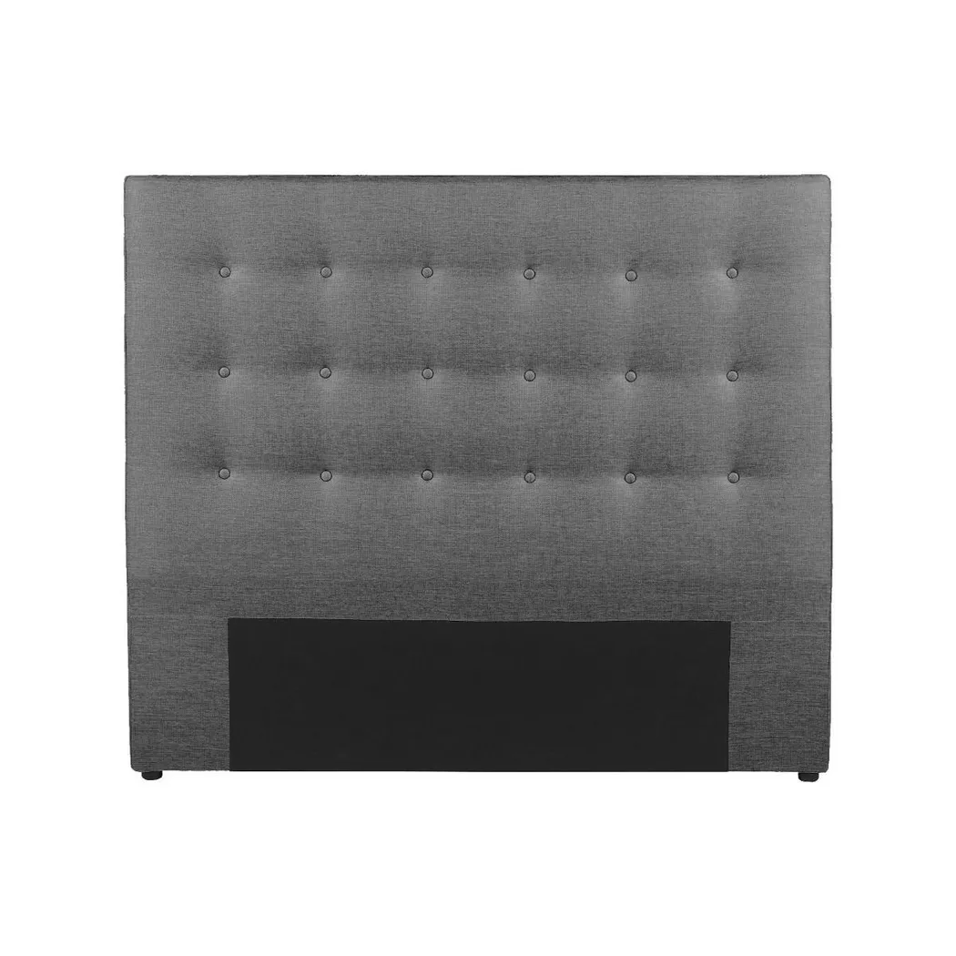 Vente-unique - Tête de lit capitonnée FRANCESCO 1Tissu, 140X190CM, Gris