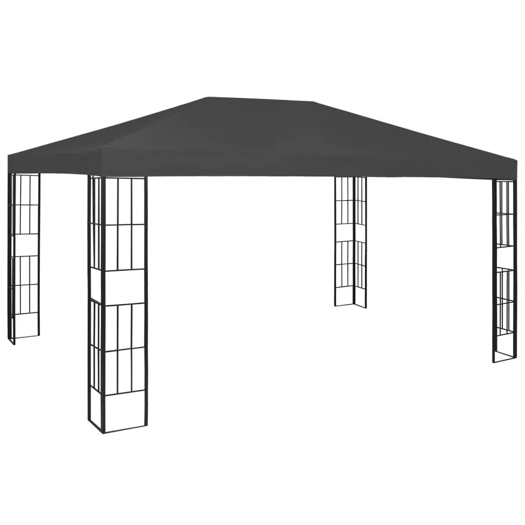 VidaXL - gazebo Tessuto, One Size, Grigio