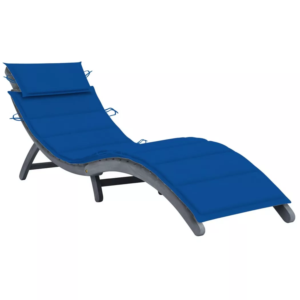 VidaXL - Sonnenliege akazienholz, One Size, Grau
