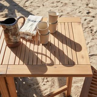 Tikamoon Table de jardin pliable en acacia massif 2/4 pers. Capri  