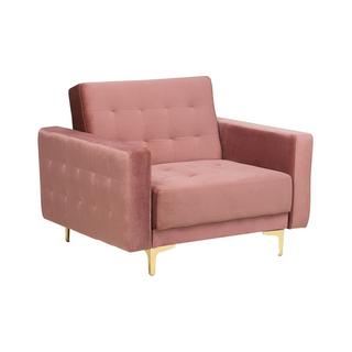 Beliani Fauteuil en Velours Moderne ABERDEEN  