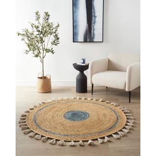 Beliani Tapis en Jute Boho OBAKOY  